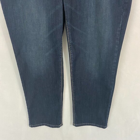 Chicos Platinum Jeans Women's Size 38 (38 x 27) Dark Wash Straight Leg - Picture 2 of 10